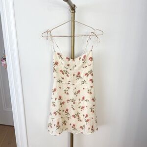 reformation floral mini dress